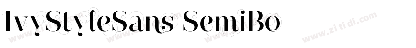IvyStyleSans SemiBo字体转换